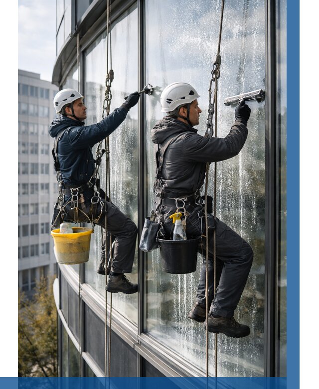 Мойка панорамных окон в Новошахтинске от 365 р. заказать у ВЫСОТНИК-Нвш