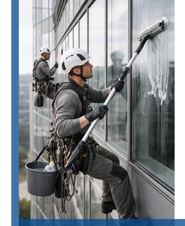 Высотная мойка сплошного остекления с выездом в Новошахтинске