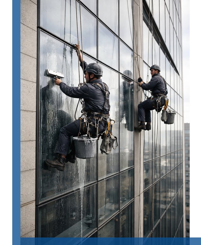 Профессиональная мойка стеклянных фасадов зданий в Новошахтинске