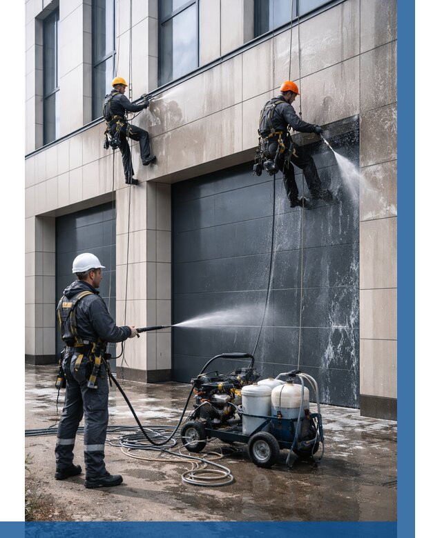 Послестроительная мойка фасада в Новошахтинске от 312 р. | ВЫСОТНИК-Нвш