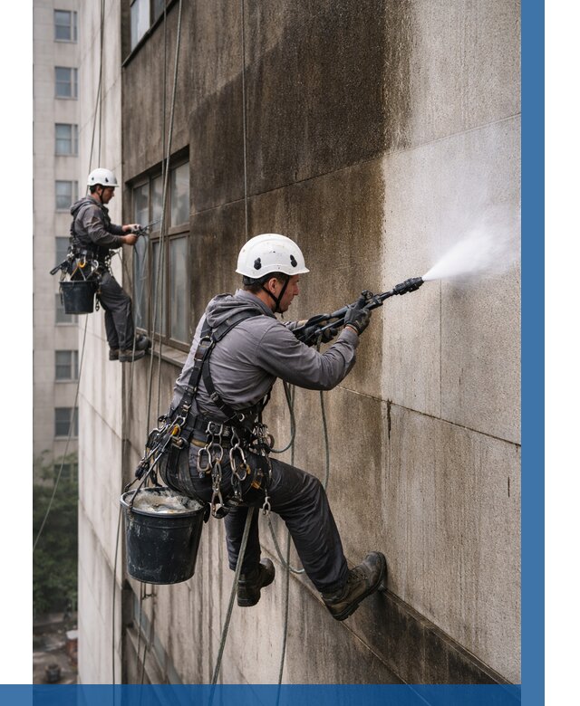 Очистка фасада от копоти в Новошахтинске от 260 р. | ВЫСОТНИК-Нвш