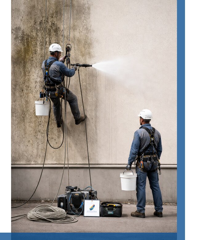 Очистка фасада от плесени в Новошахтинске от 312 р. | ВЫСОТНИК-Нвш