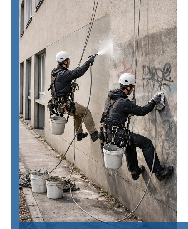 Антиграффити покрытие фасада с защитой от надписей в Новошахтинске