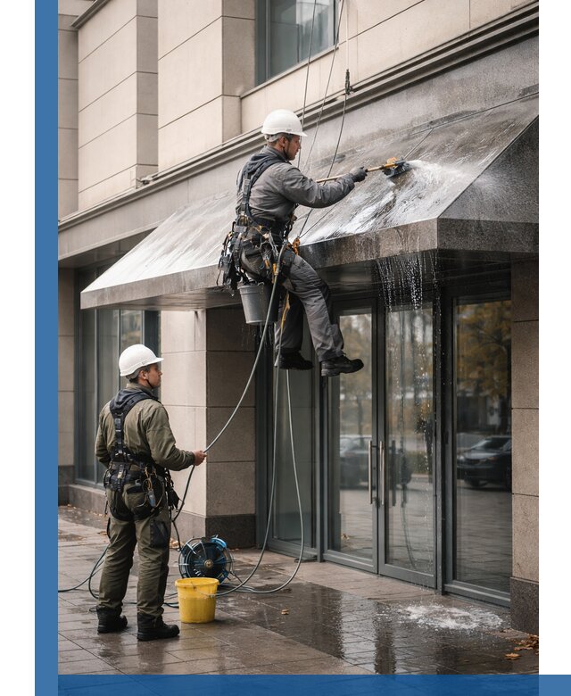 Профессиональная мойка козырьков и навесов в Новошахтинске