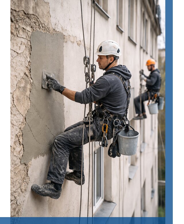 Восстановление штукатурки фасада в Новошахтинске от 1250 р. | ВЫСОТНИК-Нвш