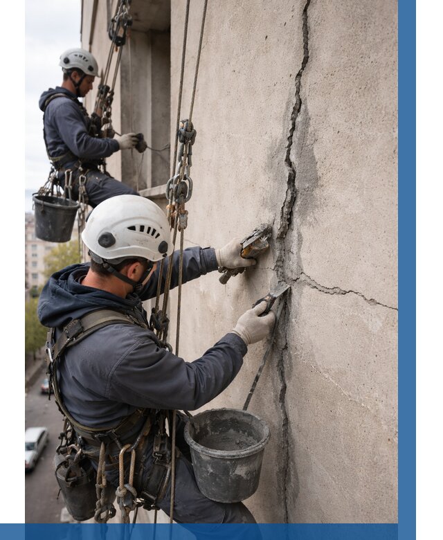 Заделка трещин на фасаде в Новошахтинске от 937 р. | ВЫСОТНИК-Нвш