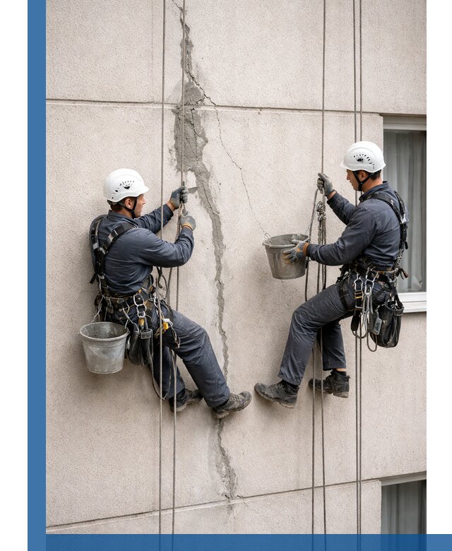 Заделка трещин на фасаде в Новошахтинске с гарантийным ремонтом