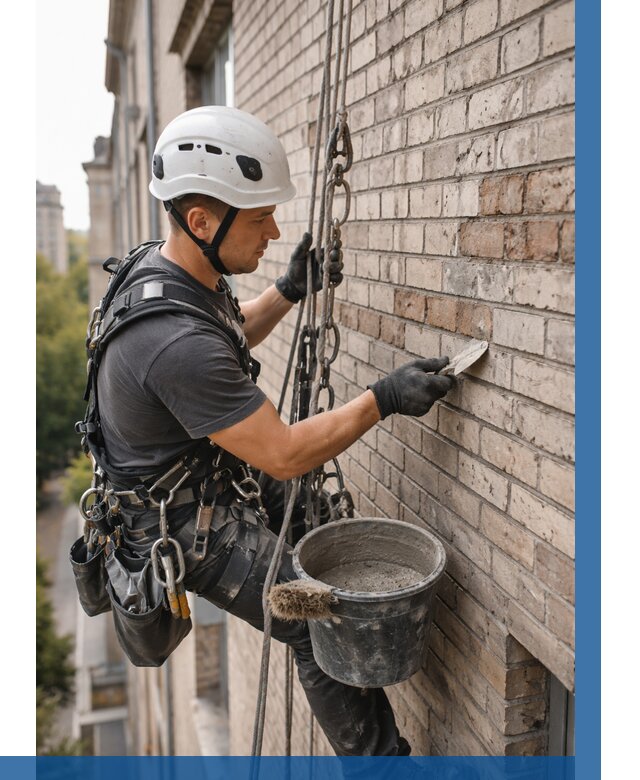 Ремонт кирпичной кладки фасада в Новошахтинске от 1875 р. | ВЫСОТНИК-Нвш