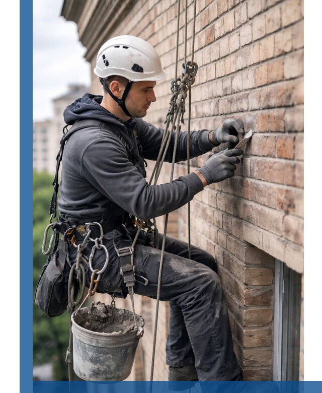 Качественный ремонт кирпичной кладки фасада в Новошахтинске с гарантией