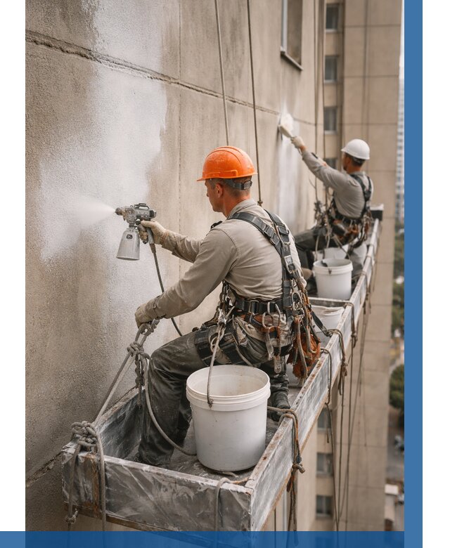 Грунтовка фасада на высоте в Новошахтинске от 125 р. | ВЫСОТНИК-Нвш