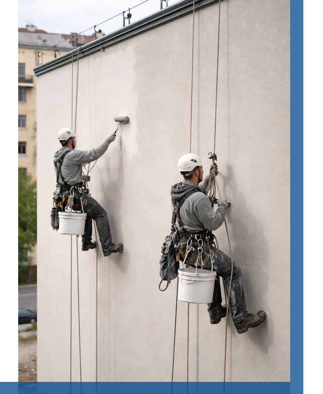 Покраска оштукатуренного фасада в Новошахтинске от 333 р. | ВЫСОТНИК-Нвш