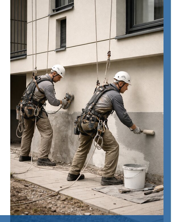 Окраска цоколя здания в Новошахтинске от 469 р. под ключ | ВЫСОТНИК-Нвш