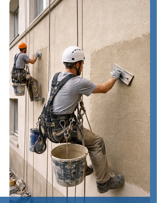 Декоративная штукатурка фасада в Новошахтинске от 1250 р. | ВЫСОТНИК-Нвш