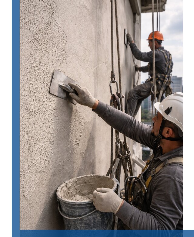 Декоративная штукатурка фасада с утеплением и защитой в Новошахтинске