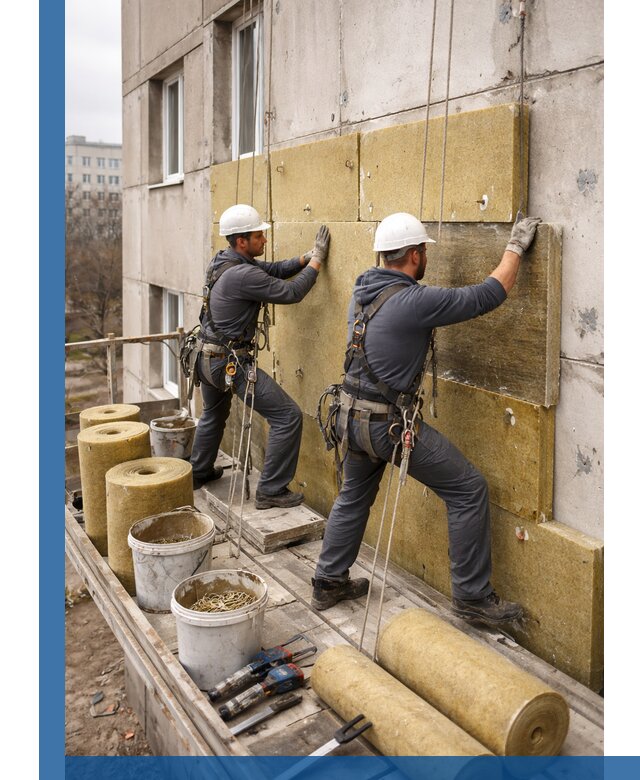 Утепление фасада минватой в Новошахтинске под ключ с гарантией