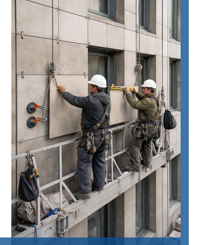 Монтаж керамогранита на фасад в Новошахтинске от 2604 р. | ВЫСОТНИК-Нвш