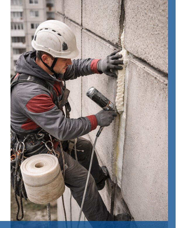 Утепление межпанельных швов в Новошахтинске от 729 р. | ВЫСОТНИК-Нвш