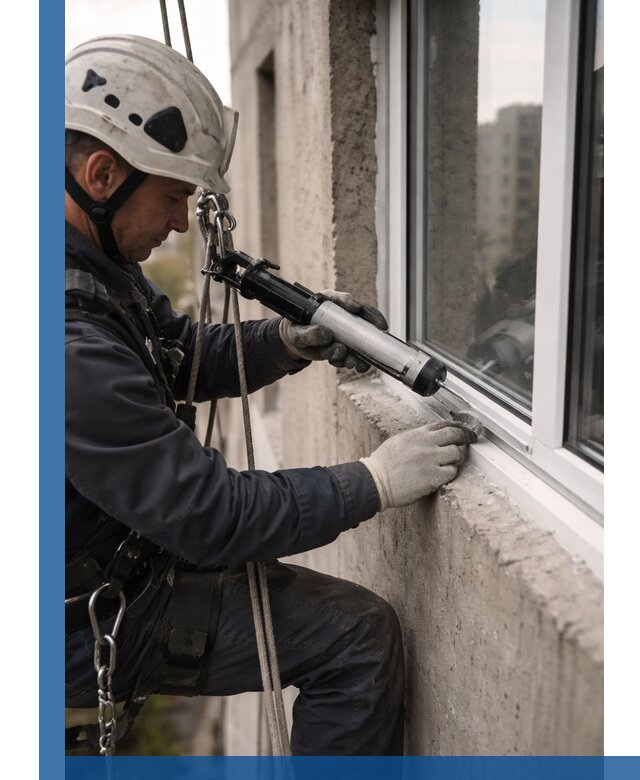 Герметизация оконных швов снаружи в Новошахтинске профессионально