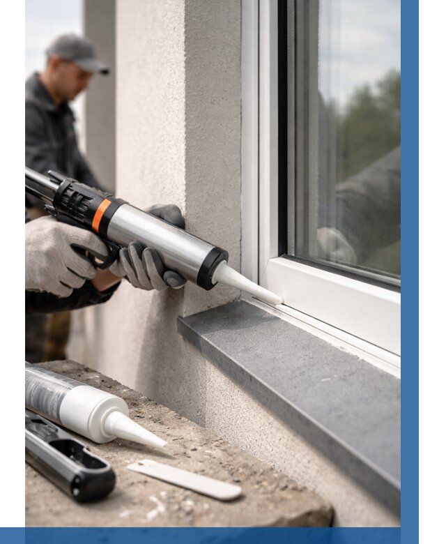 Герметизация монтажных швов окон в Новошахтинске от 677 р. | ВЫСОТНИК-Нвш