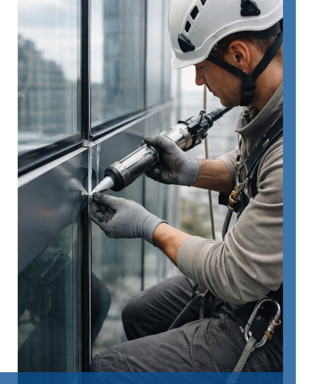 Герметизация стыков витража в Новошахтинске от 1250 р. | ВЫСОТНИК-Нвш