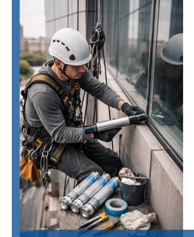 Герметизация стыков витража в Новошахтинске для герметичных фасадов