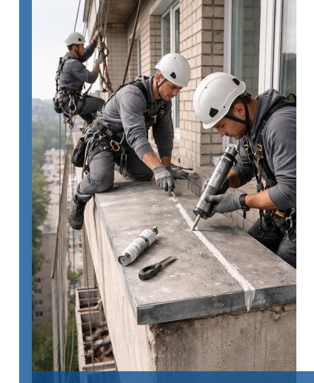 Герметизация балконного козырька в Новошахтинске профессионально