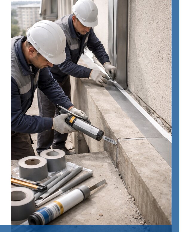 Герметизация примыкания балкона в Новошахтинске от 4687 р. | ВЫСОТНИК-Нвш