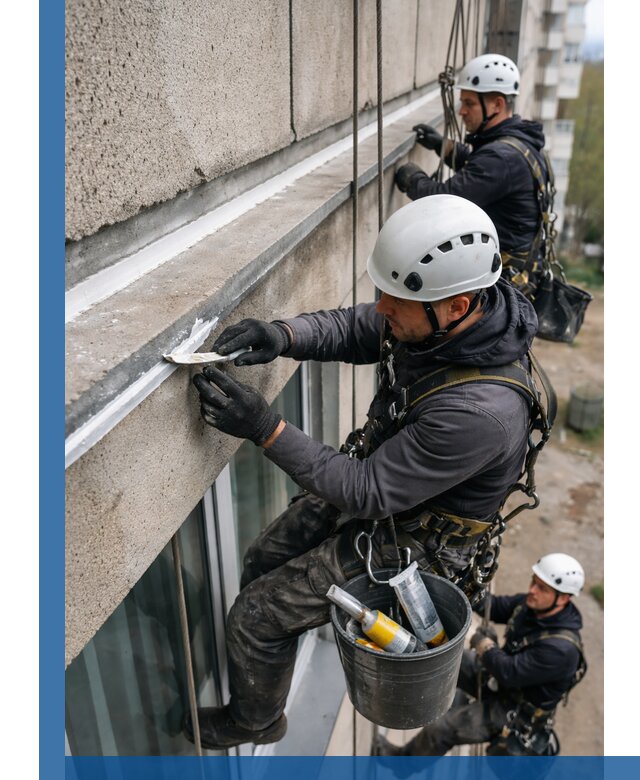 Герметизация примыкания балкона в Новошахтинске под ключ с гарантией