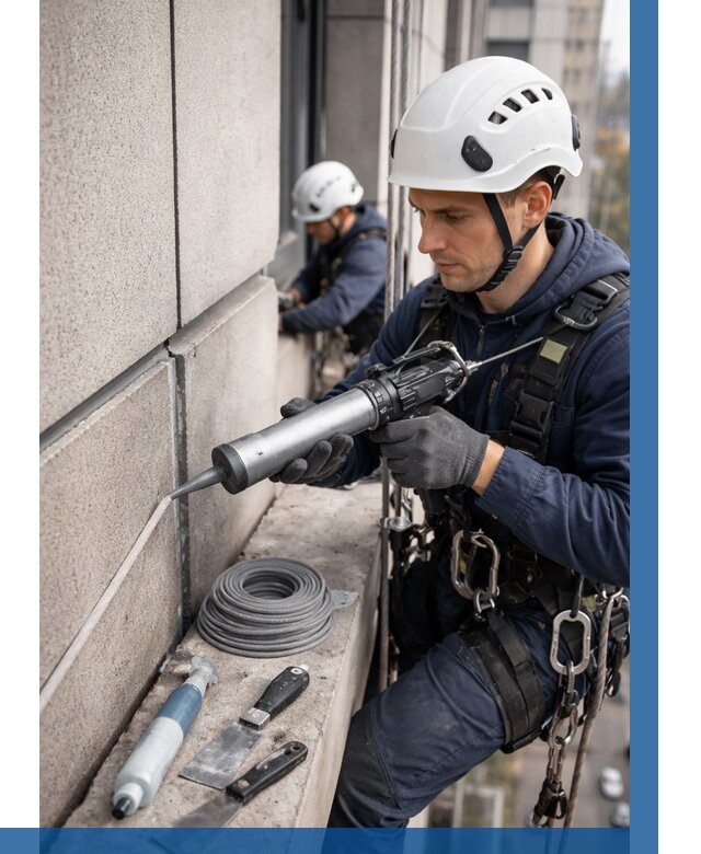 Герметизация деформационных швов фасада в Новошахтинске от 729 | ВЫСОТНИК-Нвш