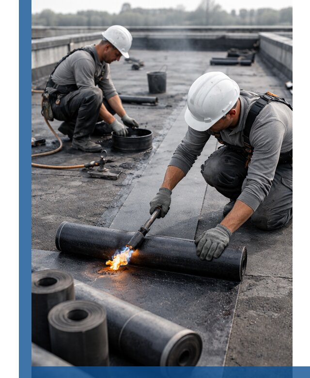 Ремонт рулонной кровли в Новошахтинске герметизация и восстановление