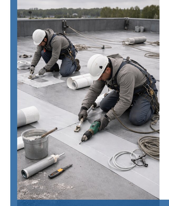 Ремонт мембранной кровли в Новошахтинске качественно и с гарантией