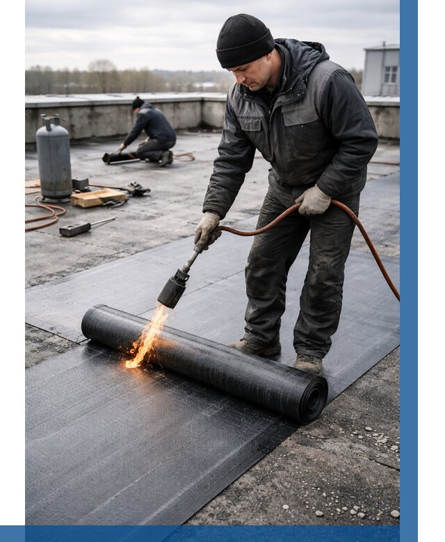 Ремонт наплавляемой кровли в Новошахтинске от 729 р. | ВЫСОТНИК-Нвш