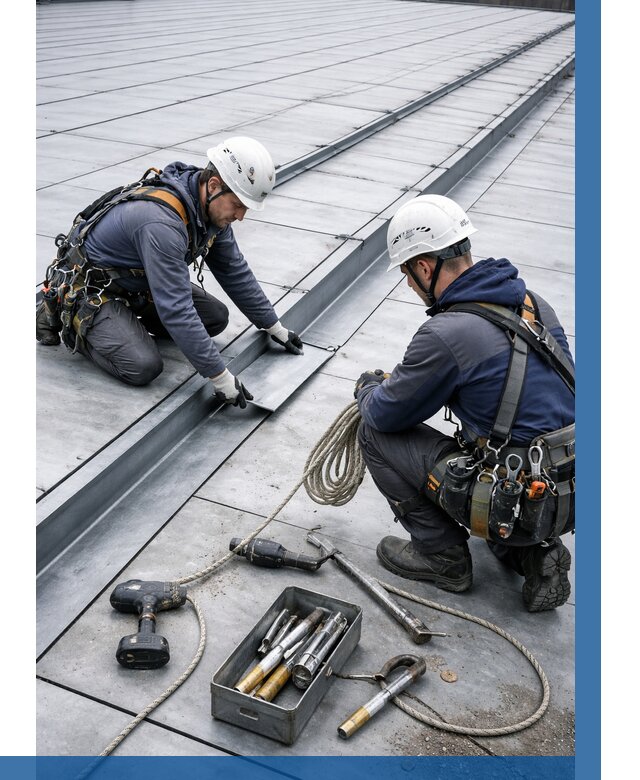 Ремонт фальцевой кровли в Новошахтинске от 729 р. | ВЫСОТНИК-Нвш