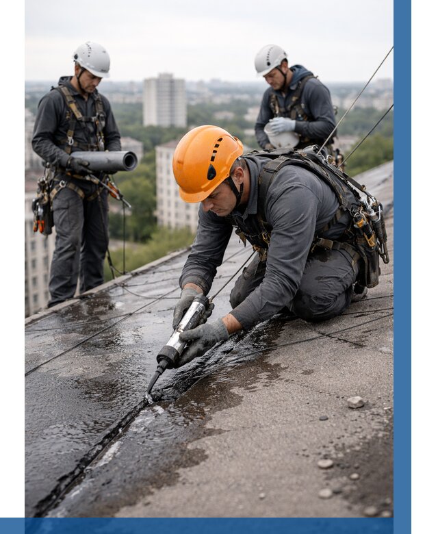 Устранение протечек кровли в Новошахтинске от 12499 р. | ВЫСОТНИК-Нвш