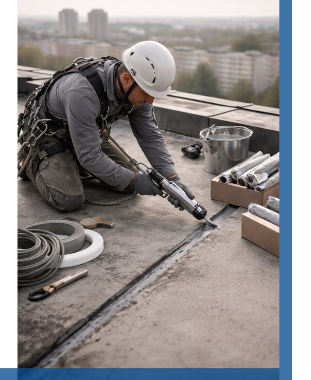 Герметизация швов кровли в Новошахтинске от 469 р./м2 | ВЫСОТНИК-Нвш