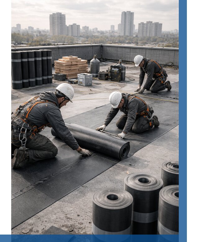 Монтаж мягкой кровли под ключ в Новошахтинске от 469 р. | ВЫСОТНИК-Нвш