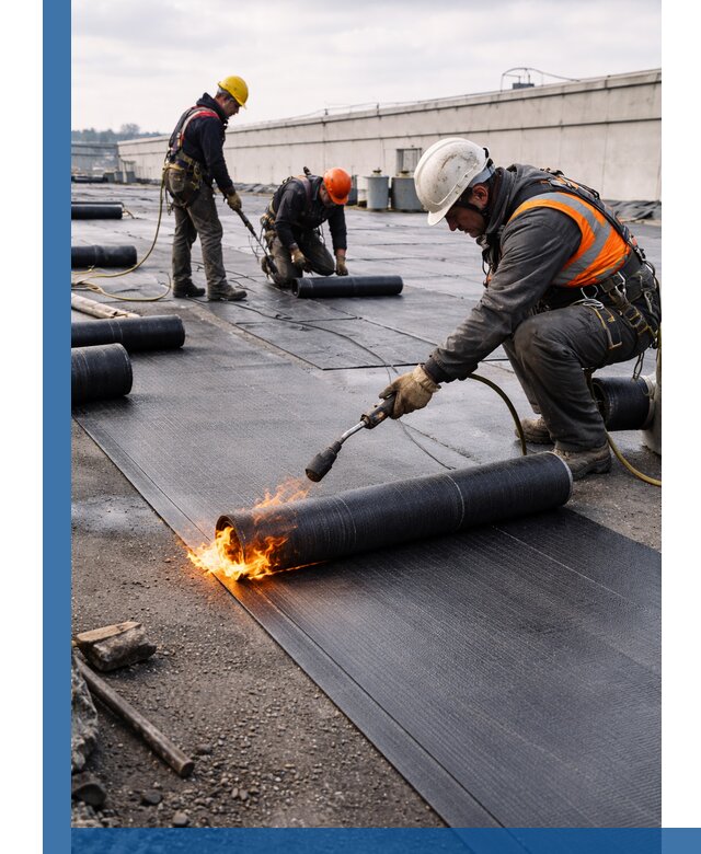 Монтаж наплавляемой кровли в Новошахтинске профессионально