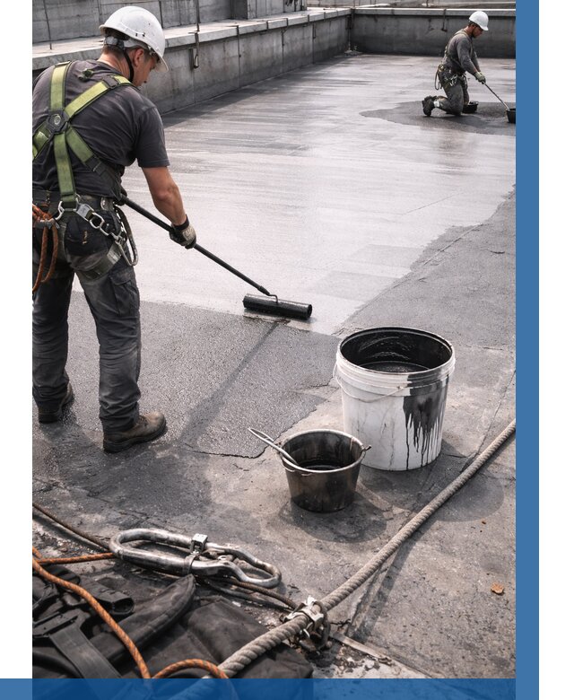 Гидроизоляция кровли жидкой резиной в Новошахтинске от 521 р. | ВЫСОТНИК-Нвш