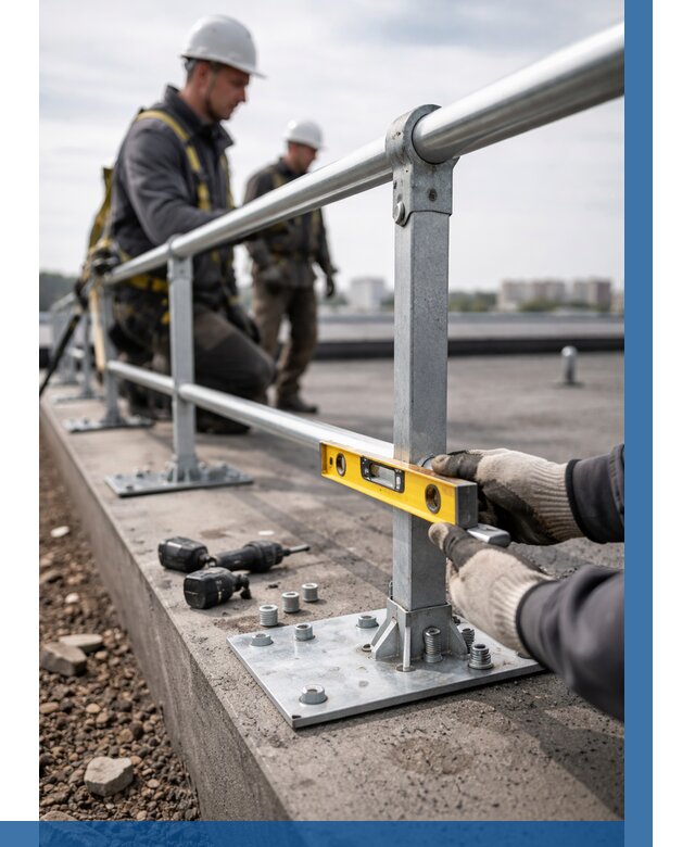 Монтаж кровельного ограждения в Новошахтинске от 1250 р. | ВЫСОТНИК-Нвш