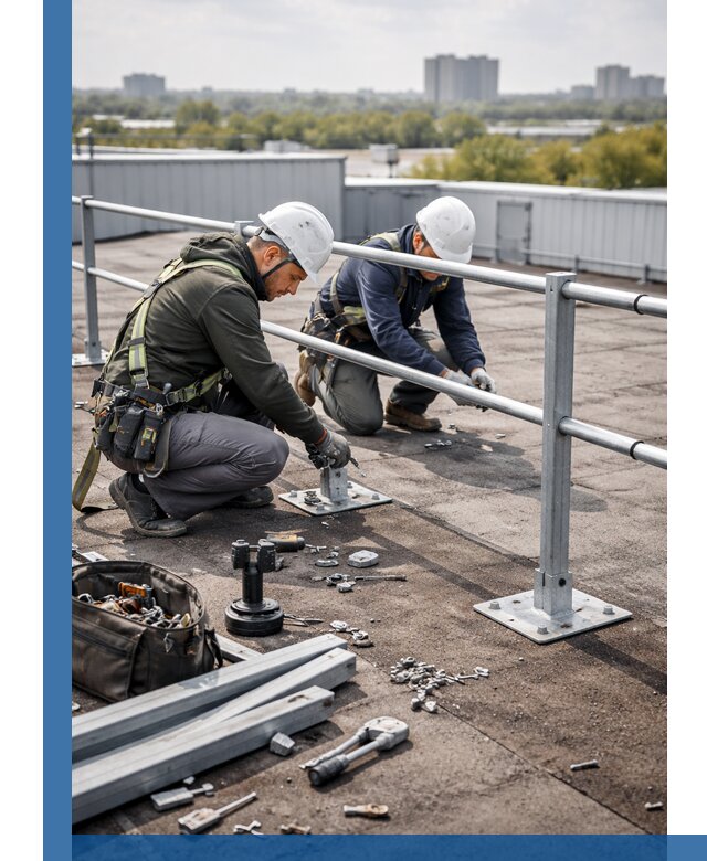 Монтаж кровельного ограждения в Новошахтинске под ключ с гарантией