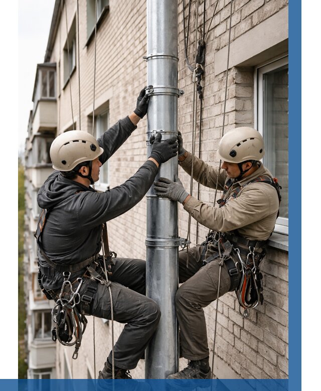 Замена водосточных труб в Новошахтинске от 6770 р. | ВЫСОТНИК-Нвш