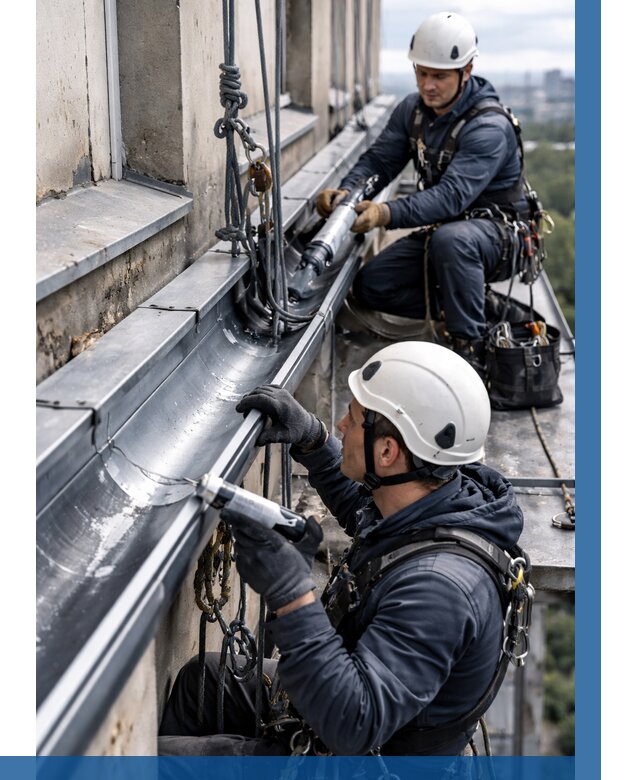 Ремонт водосточных желобов в Новошахтинске от 6770 р. | ВЫСОТНИК-Нвш