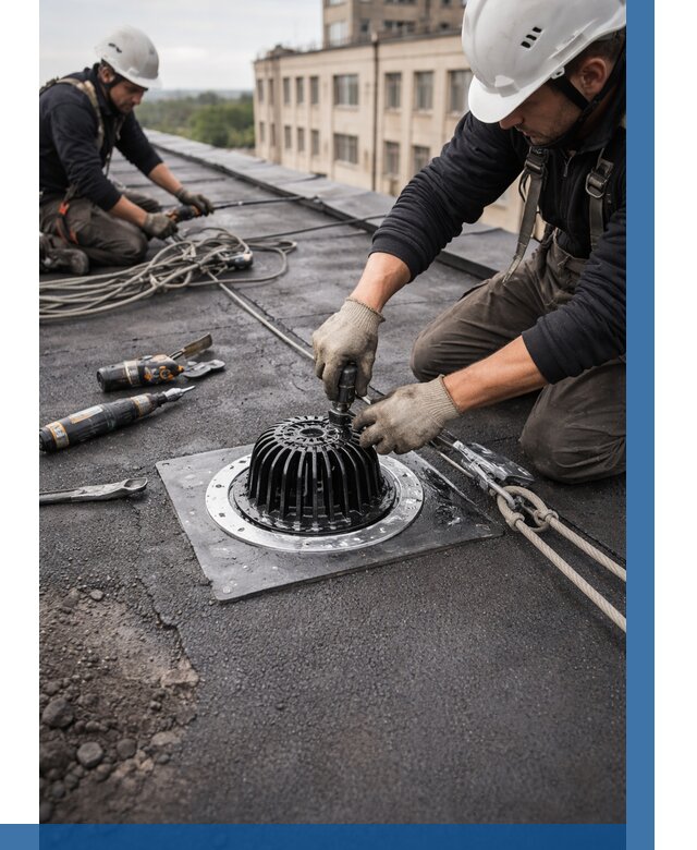 Установка водосточных воронок в Новошахтинске цена от 3646 р. | ВЫСОТНИК-Нвш