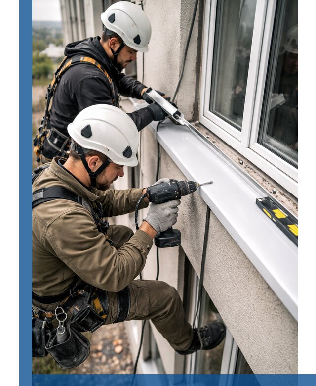 Профессиональный монтаж оконных отливов и отведения воды в Новошахтинске
