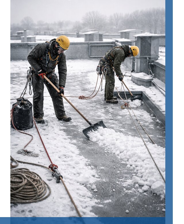 Очистка крыши от снега в Новошахтинске от 7812 р. | ВЫСОТНИК-Нвш