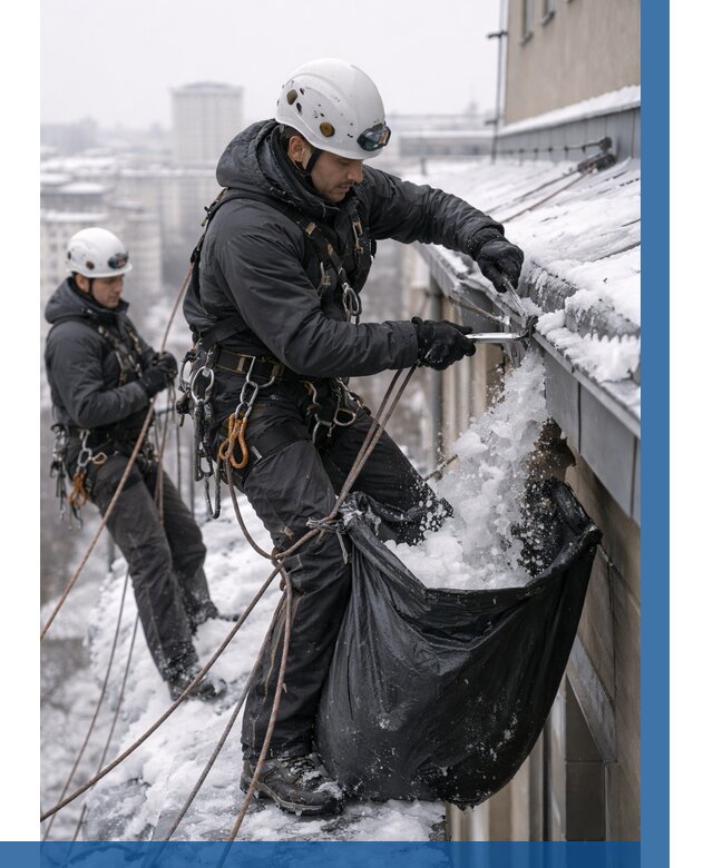 Аварийная очистка крыши в Новошахтинске под ключ от 312 р. | ВЫСОТНИК-Нвш