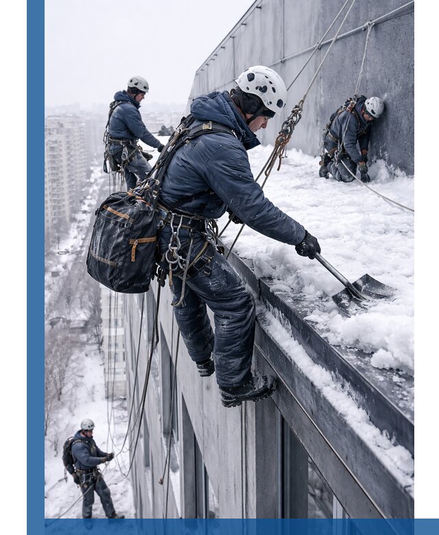 Абонентское обслуживание кровли зимой в Новошахтинске регулярный уход