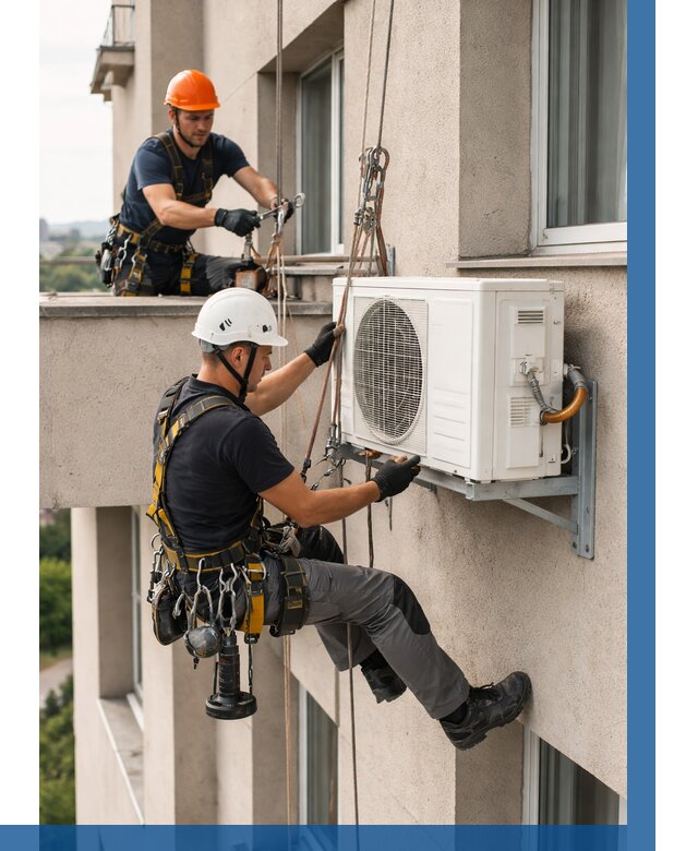 Монтаж внешнего блока кондиционера в Новошахтинске от 6770 р. | ВЫСОТНИК-Нвш