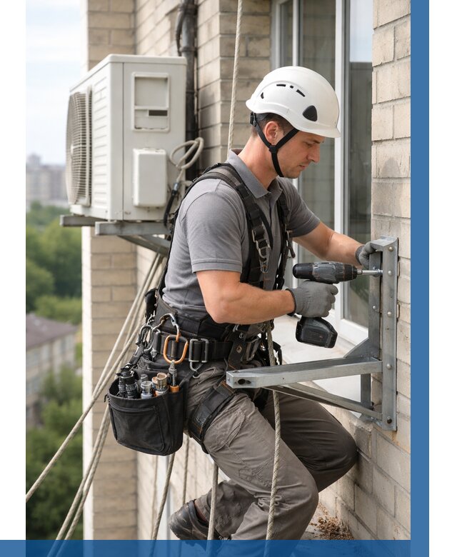 Установка кронштейнов кондиционера в Новошахтинске от 3646 р. | ВЫСОТНИК-Нвш