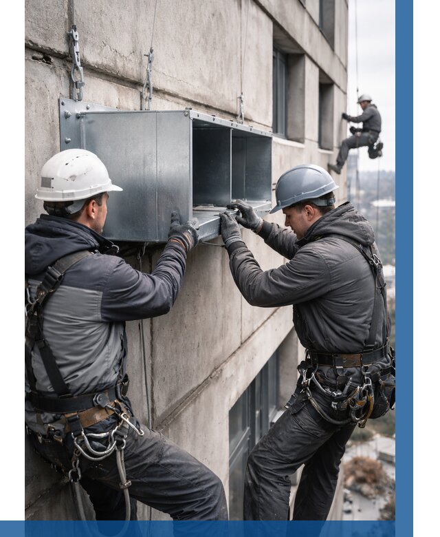 Монтаж вентиляционных коробов в Новошахтинске от 3125 р. | ВЫСОТНИК-Нвш